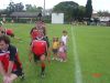 Foto: Eu e minhas 3 filhas no aquecimento prum jogo de Rugby